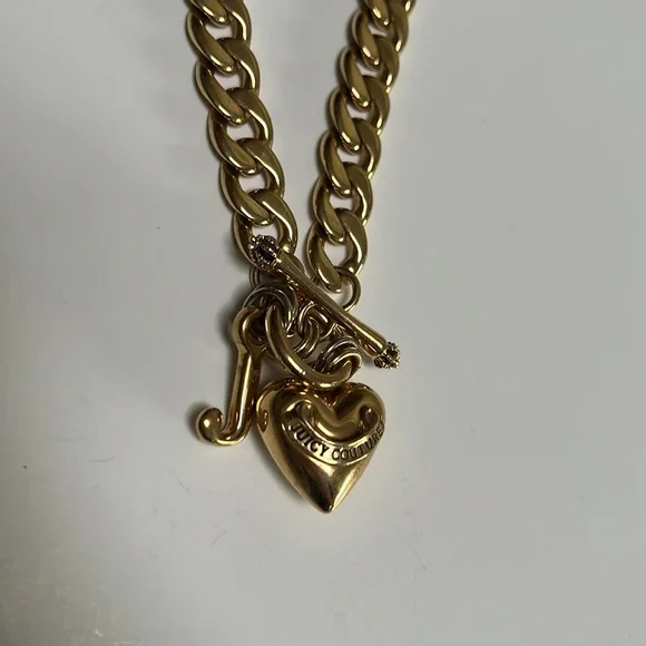 Juicy Couture Thick Chunky Gold Chain Necklace • 17” long - Picture 3 of 5